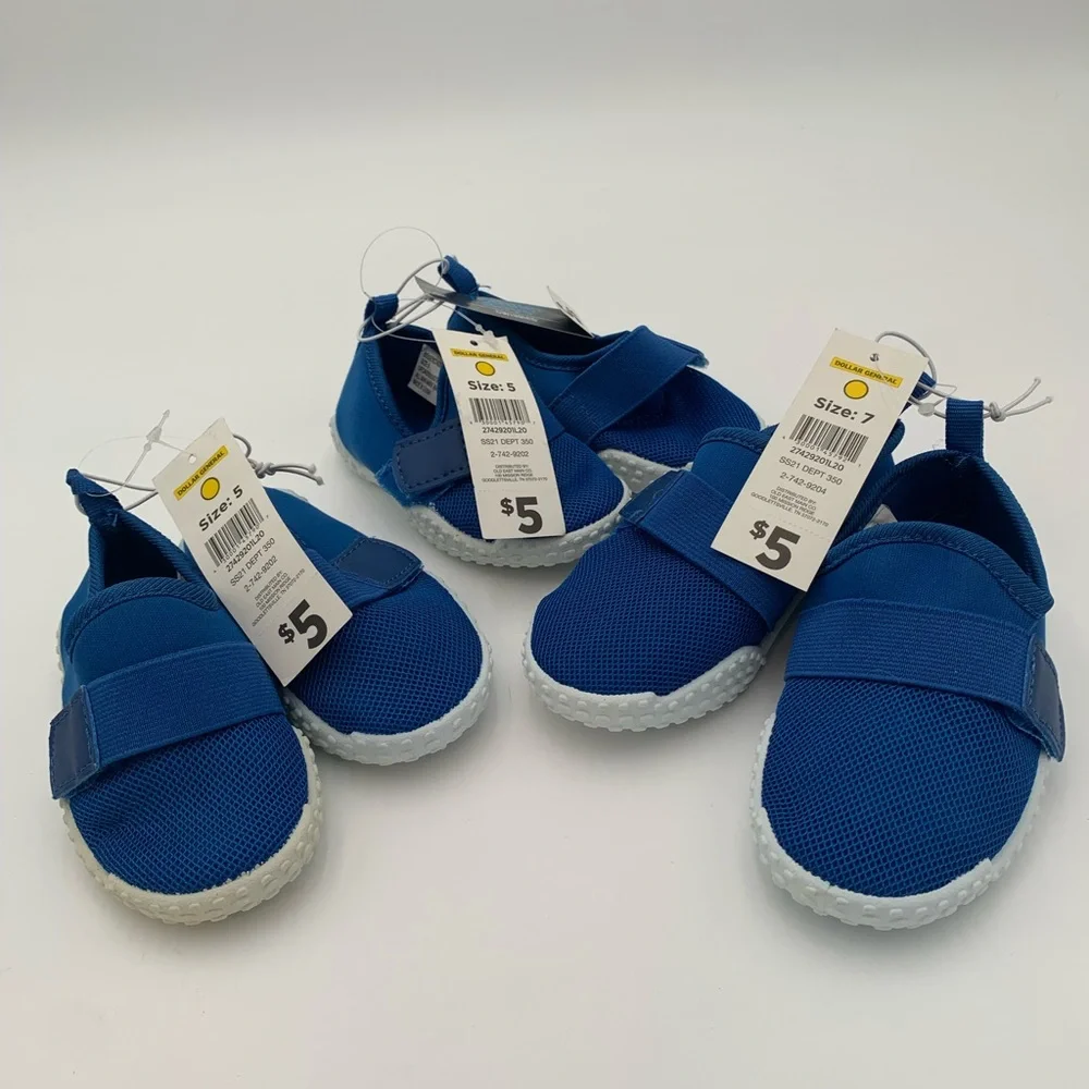 Kids Blue Slip-On Water Shoes